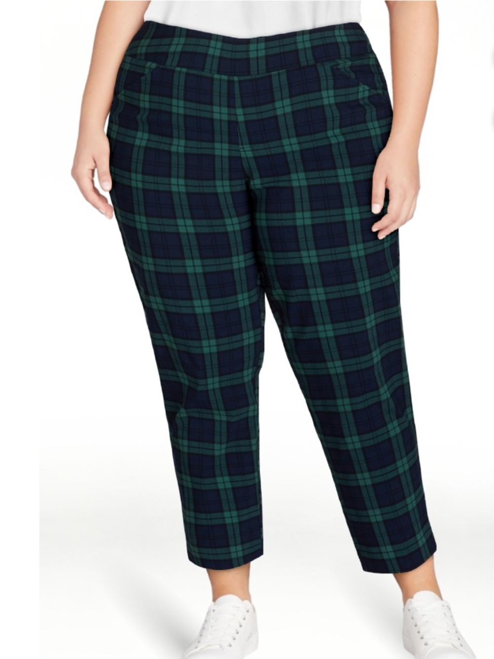 Just My Size Women’s Plus Blue and Green Plaid Millennium Pants Size 2X NWT